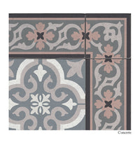 Noel Snowflake Concrete - שטיח פי וי סי