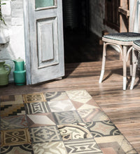 Borgo Eclectic Powder Antique Vinyl Rug