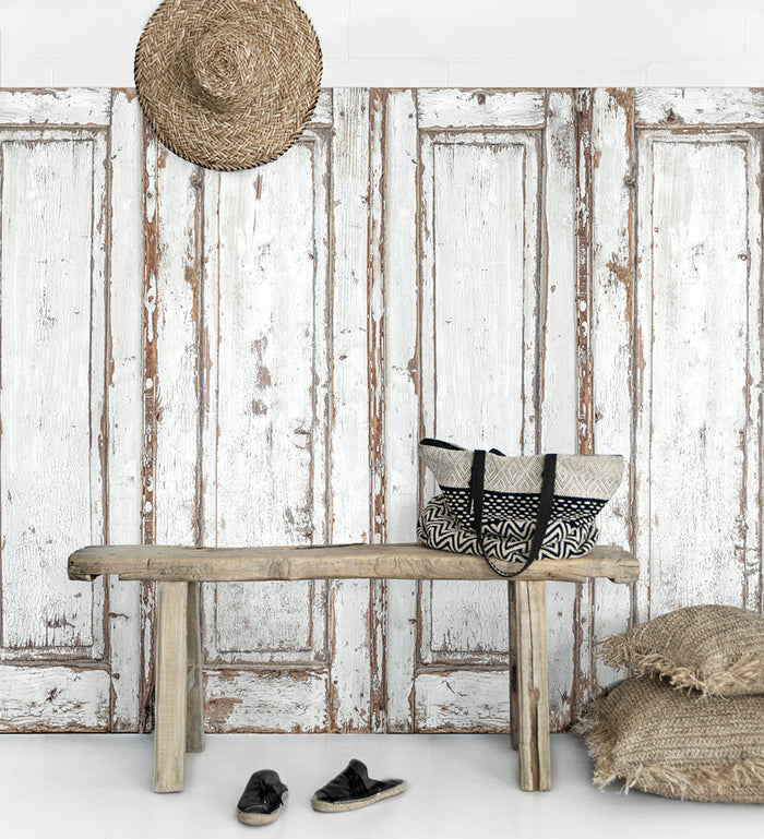 Wood Panel White - טפט מים DIY