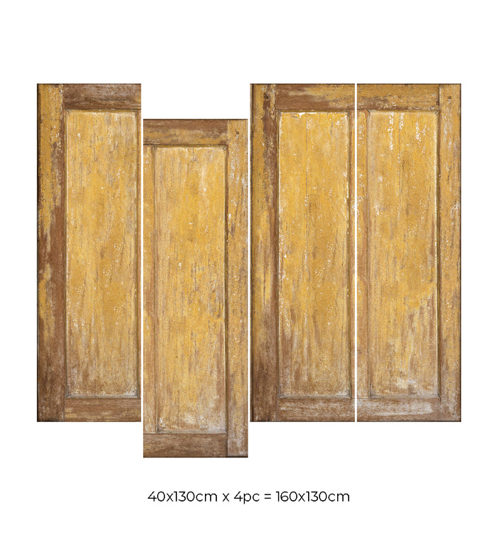 Wood Panel Yellow - טפט מים DIY