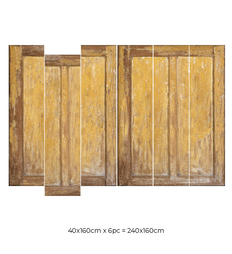 Wood Panel Yellow - טפט מים DIY