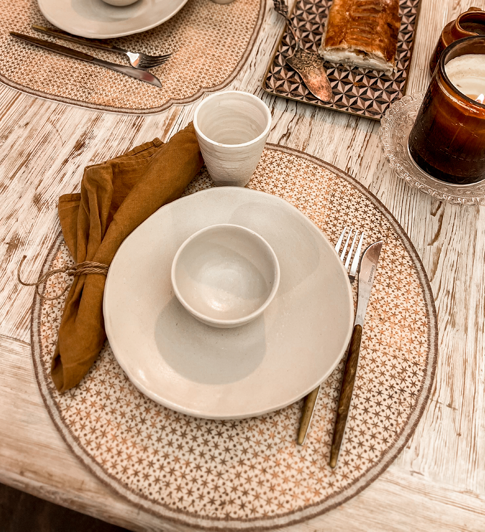 Gold Star - פלייסמט פי וי סי עגול