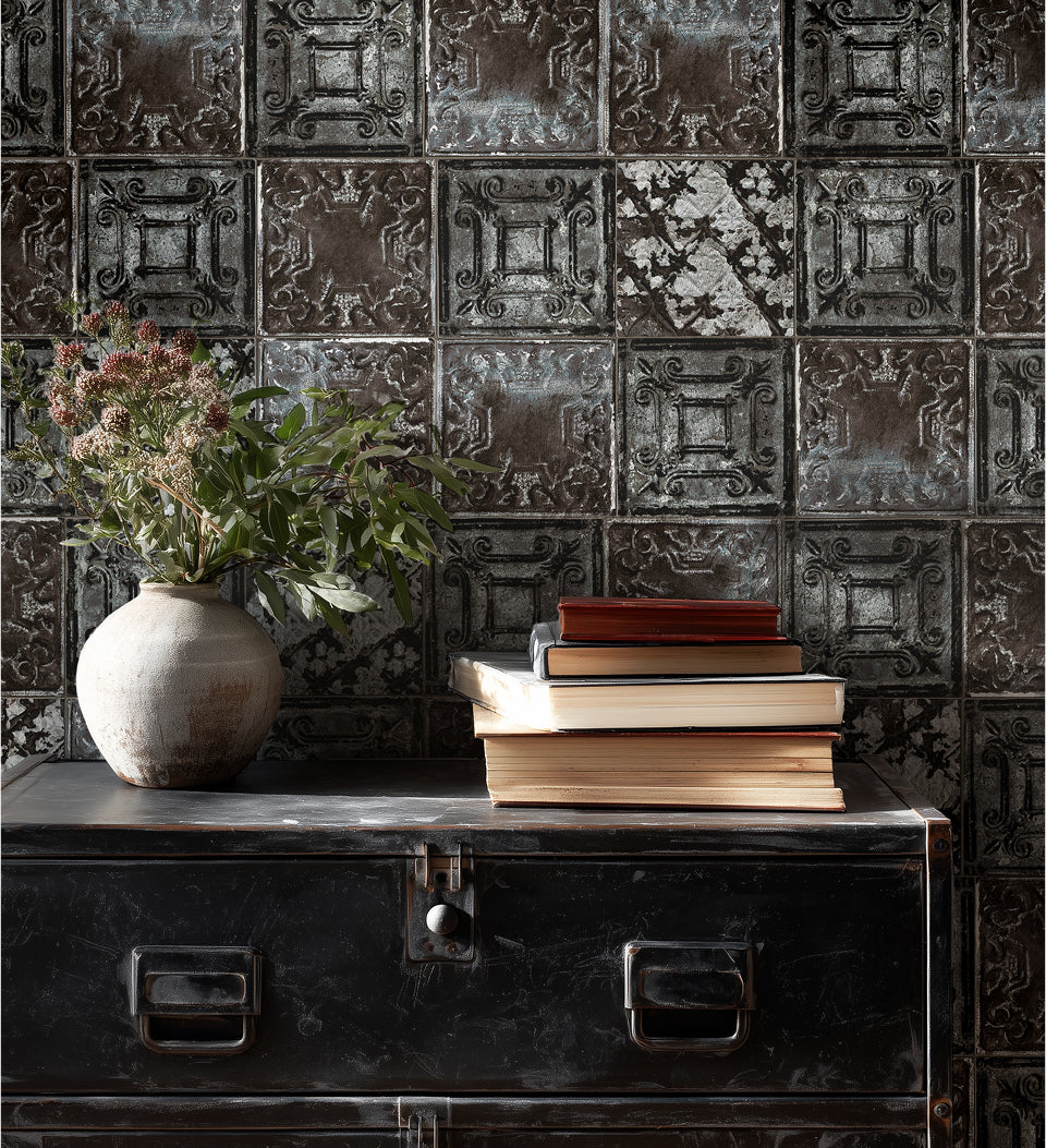 Tin Tile Dark KAMI – טפט מים DIY