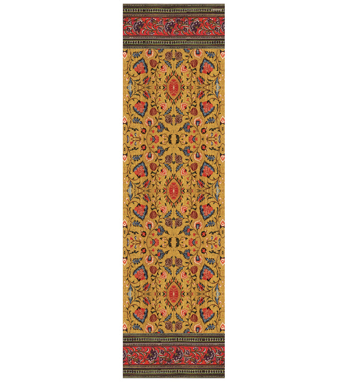 Bohemian Garden Gold Vinyl Table Runner