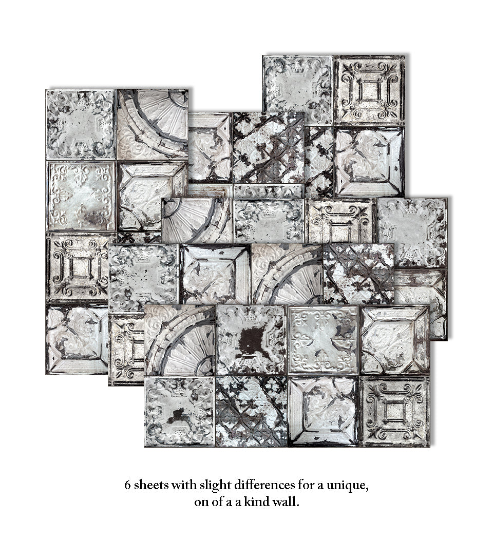 Tin Tile White KAMI – טפט מים DIY