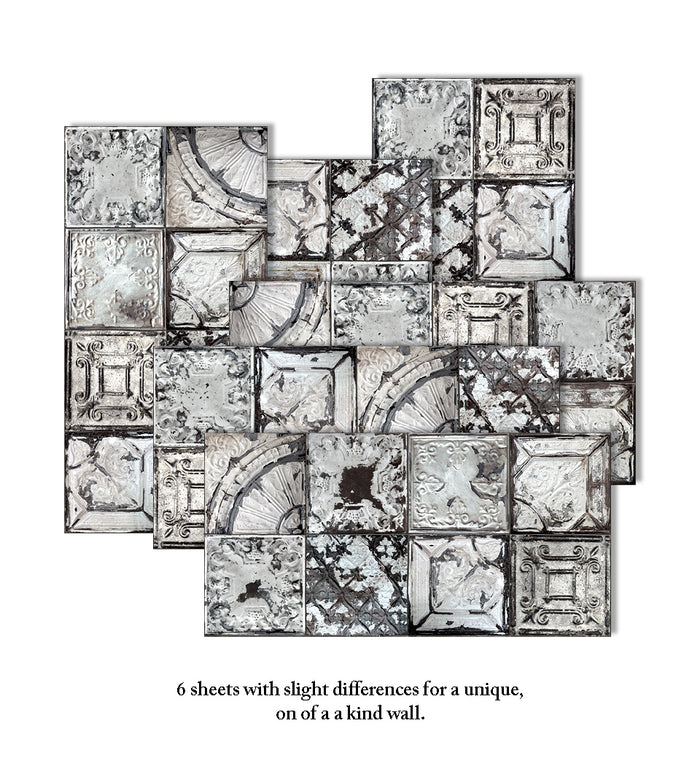 Tin Tile White KAMI – טפט מים DIY