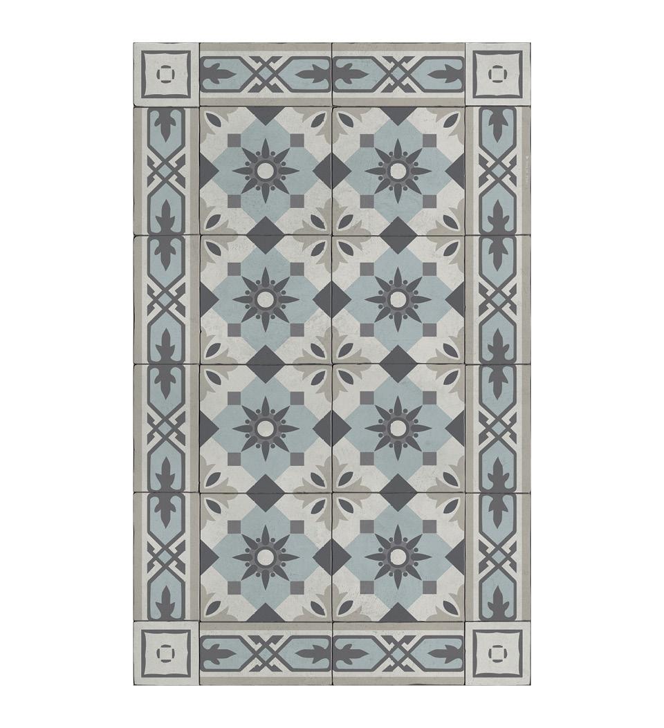 Amsterdam Light Blue Concrete - שטיח פי וי סי