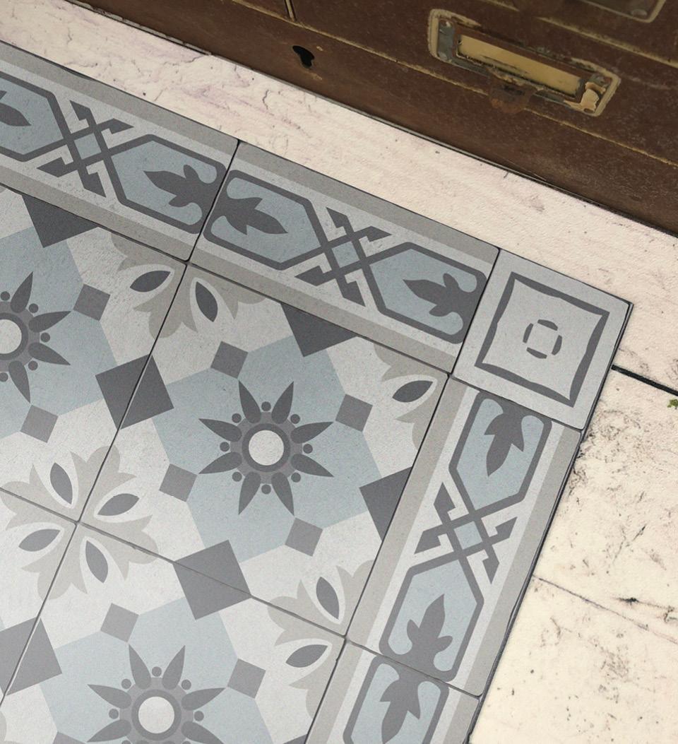Amsterdam Light Blue Concrete - שטיח פי וי סי