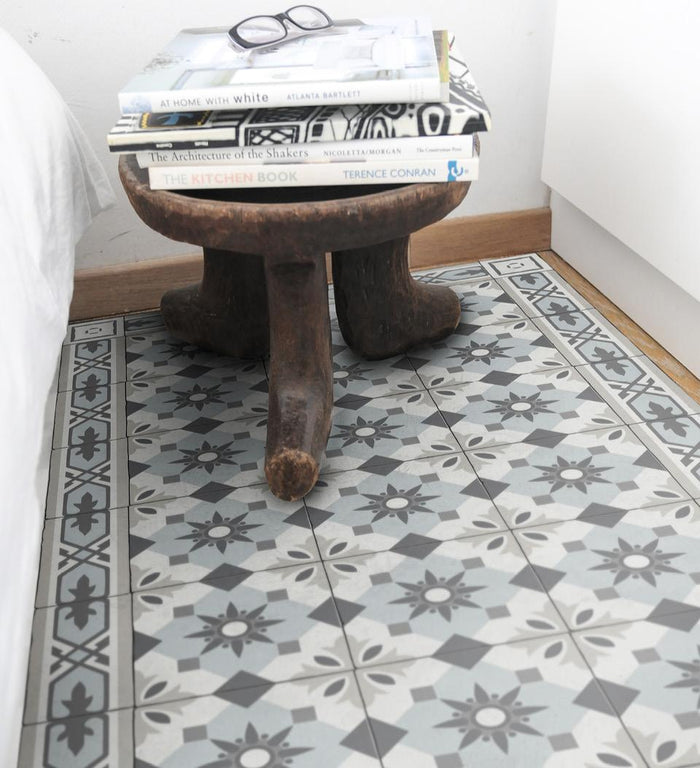 Amsterdam Light Blue Concrete - שטיח פי וי סי