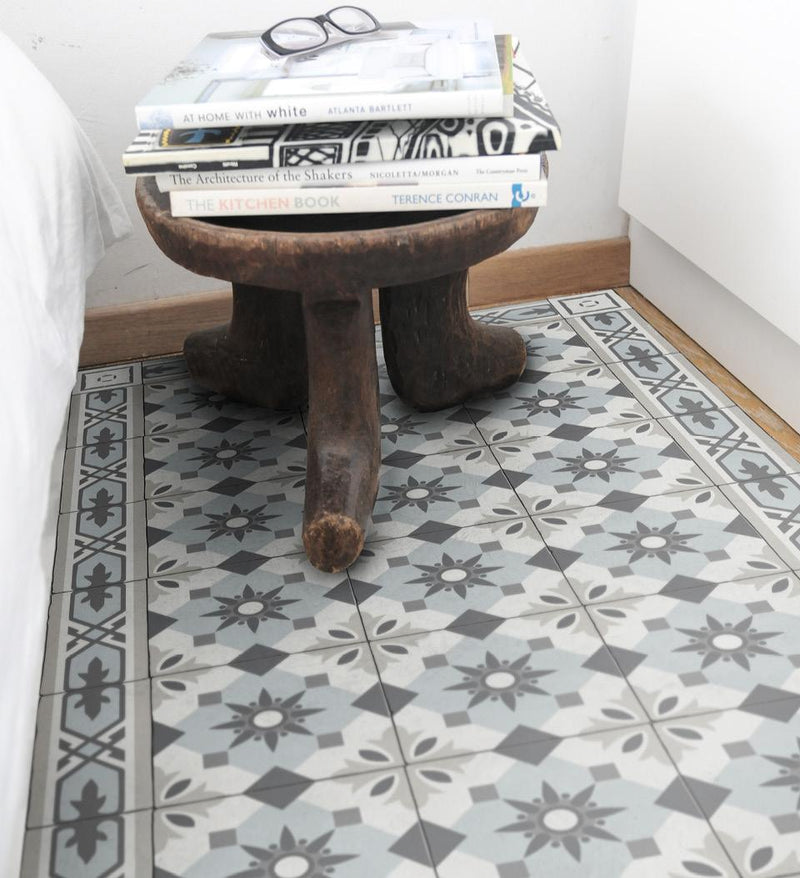 Amsterdam Light Blue Concrete - שטיח פי וי סי