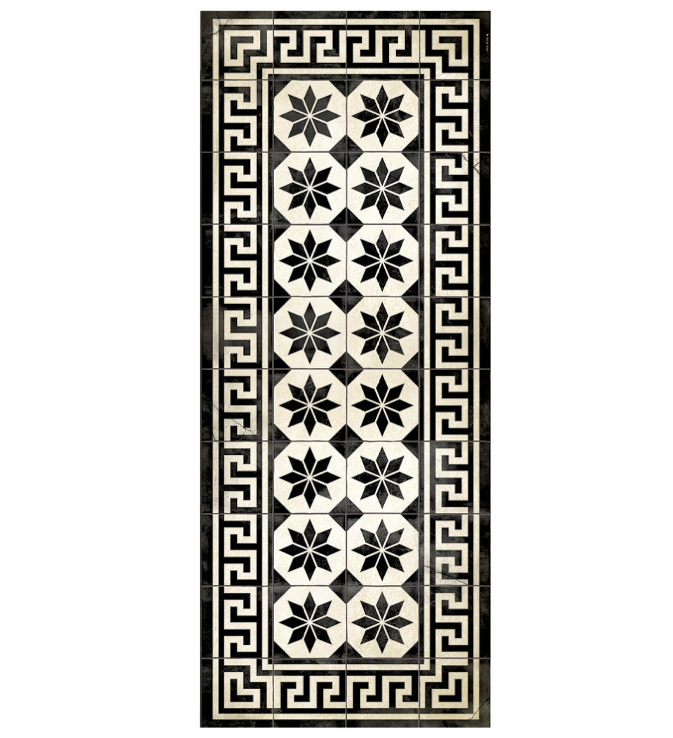 Gothic Black and White Antique New - שטיח פי וי סי