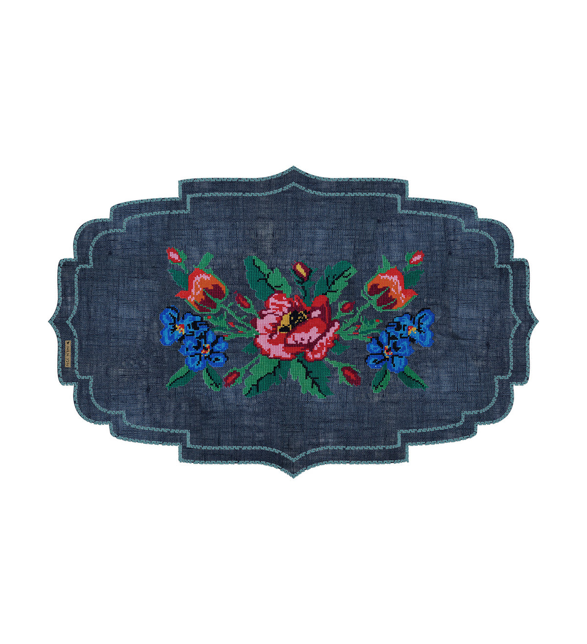 Gobelin Blue - פלייסמט פי וי סי בחיתוך צורני