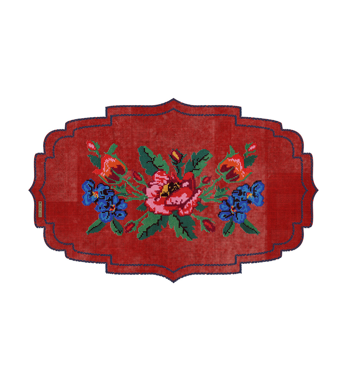 Gobelin Red - פלייסמט פי וי סי בחיתוך צורני