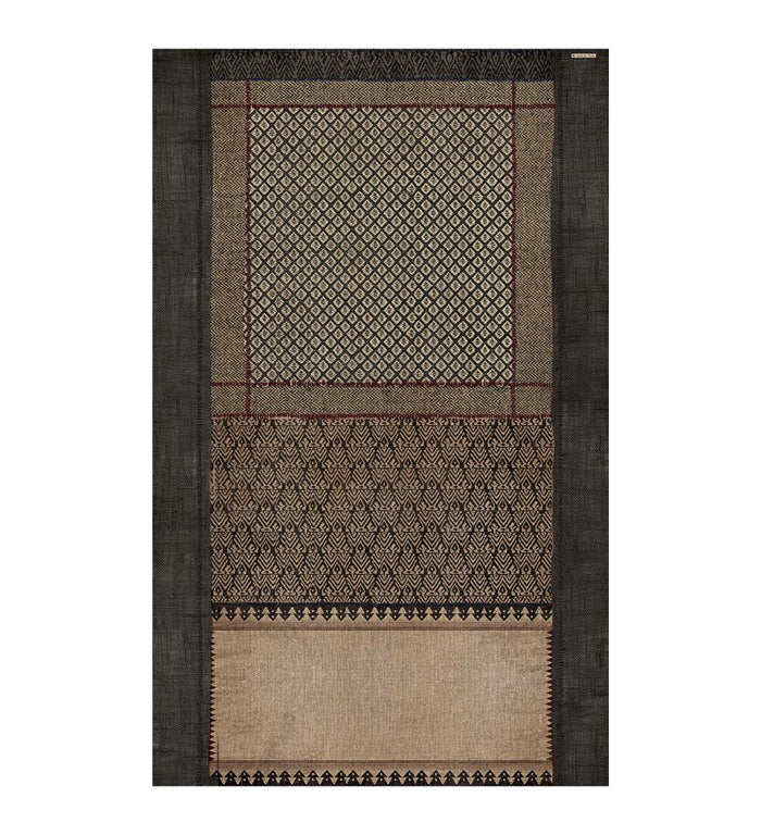 Jasmine Black Patchwork - שטיח פי וי סי