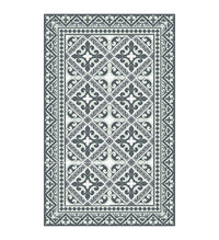 Flor de Lis Gray Vinyl Rug