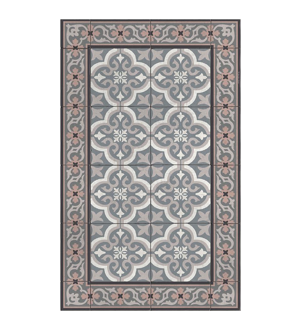 Noel Snowflake Concrete - שטיח פי וי סי