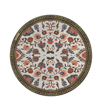Bohemian Garden White - פלייסמט פי וי סי עגול