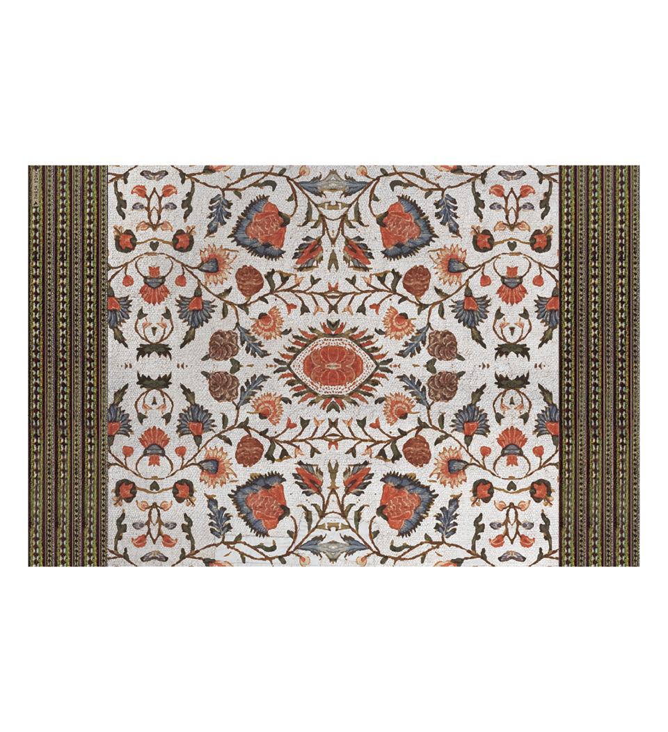 Bohemian Garden White Vinyl Placemat