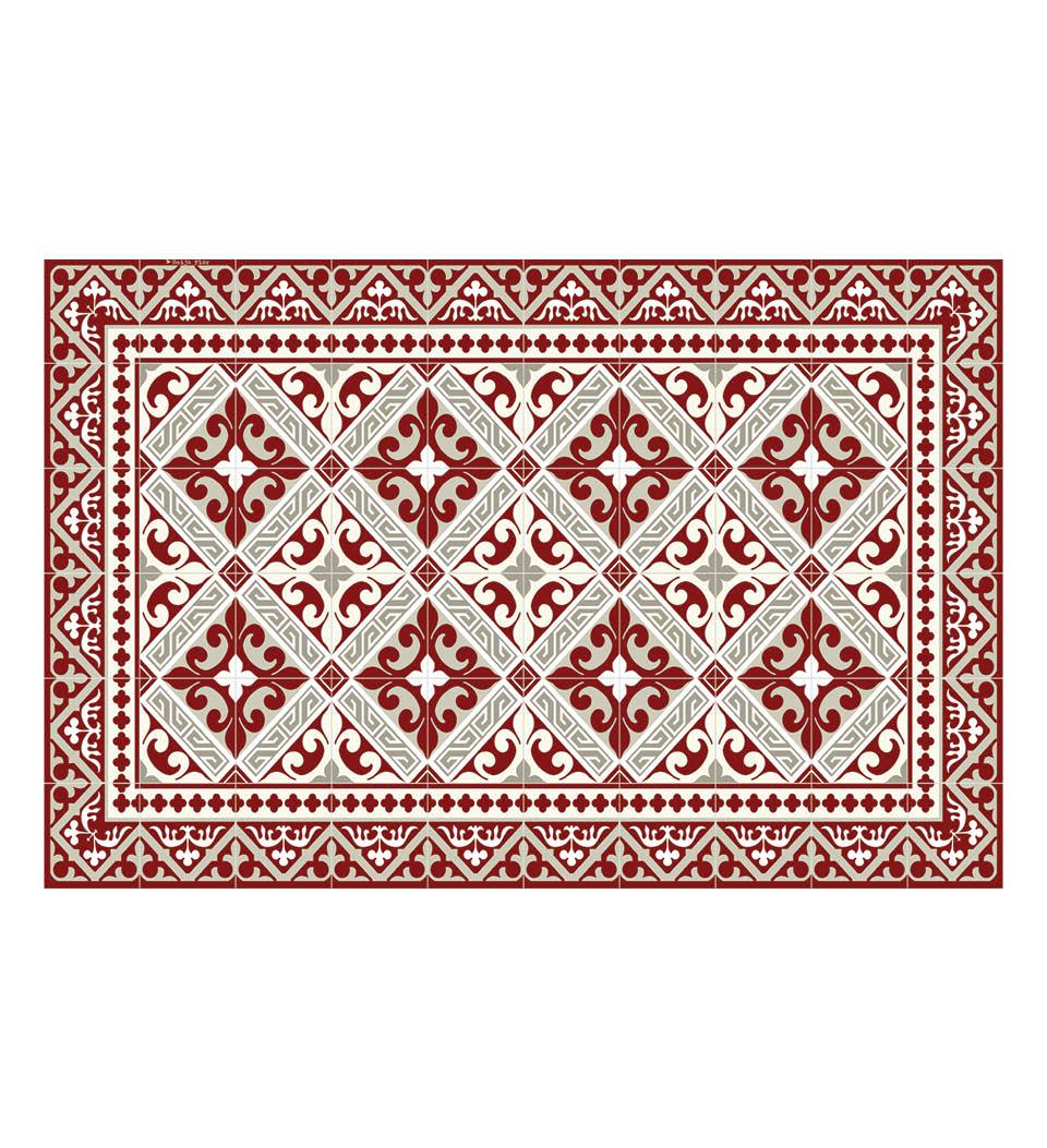 Flor de Lis Red Vinyl Placemat