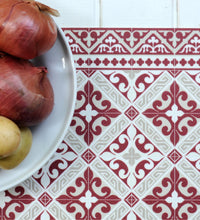 Flor de Lis Red Vinyl Placemat