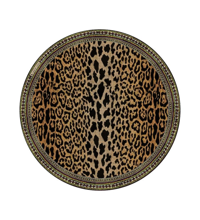 Leopard Vinyl - פלייסמט פי וי סי עגול
