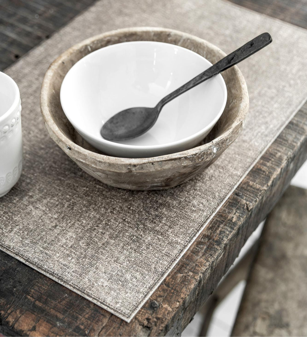 Linen Natural - פלייסמט פי וי סי