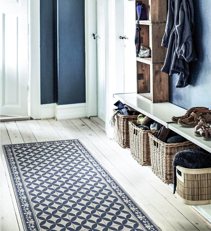 Sofi Blue Concrete Vinyl Rug