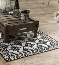 Barcelona Black & White Concrete Vinyl Rug