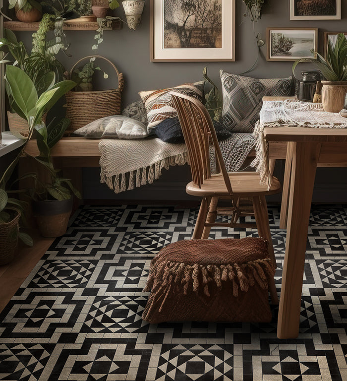 Geometric Tile Antique - שטיח פי וי סי