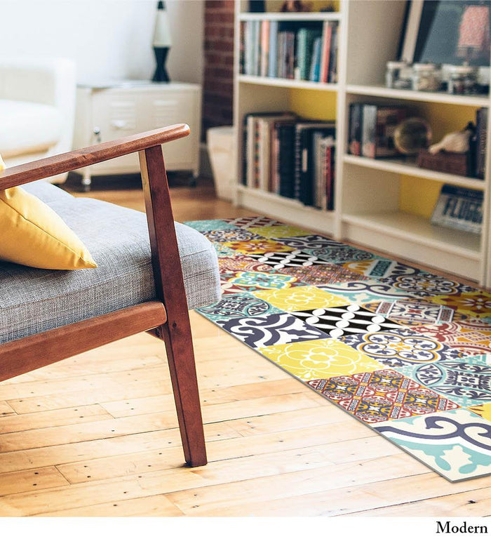 Eclectic Colourful Vinyl Rug