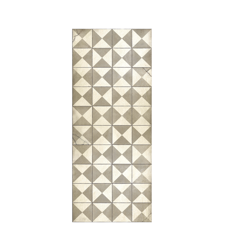 Borgo Gray Antique Vinyl Rug