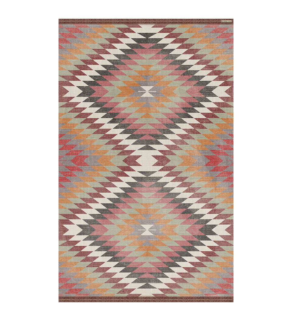 Kilim Colorful Vinyl Rug
