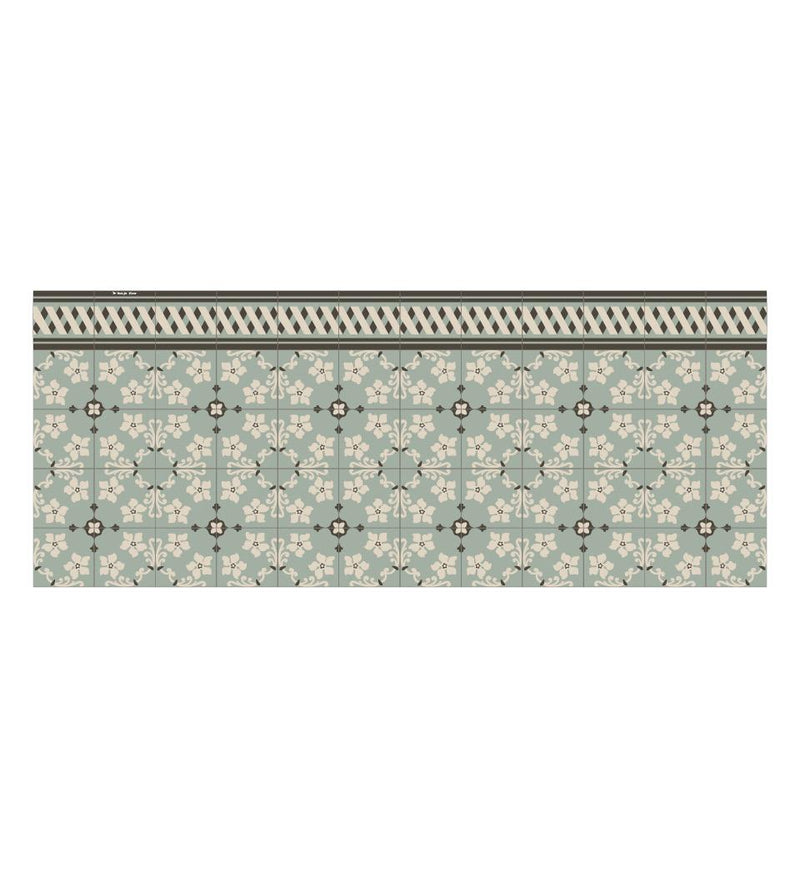 Almond Mint Vinyl Backsplash Stickers