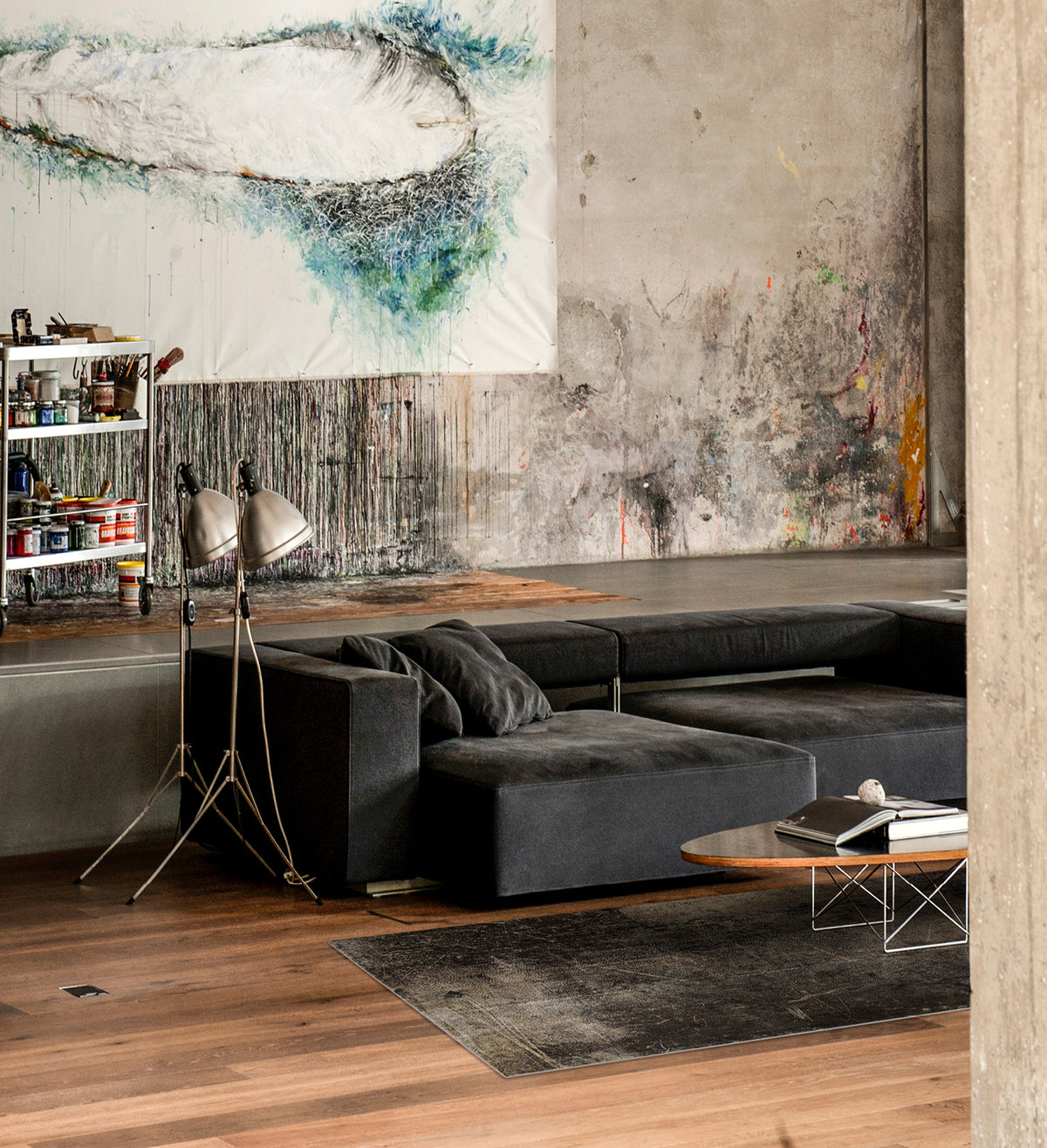 Abstract Vinyl Rug
