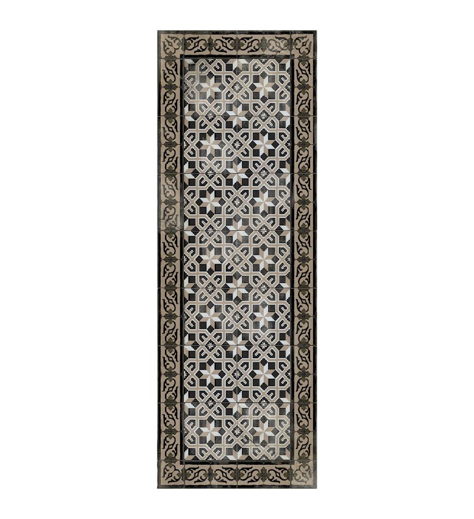 Gothic Anicent Tile Antique Vinyl Rug