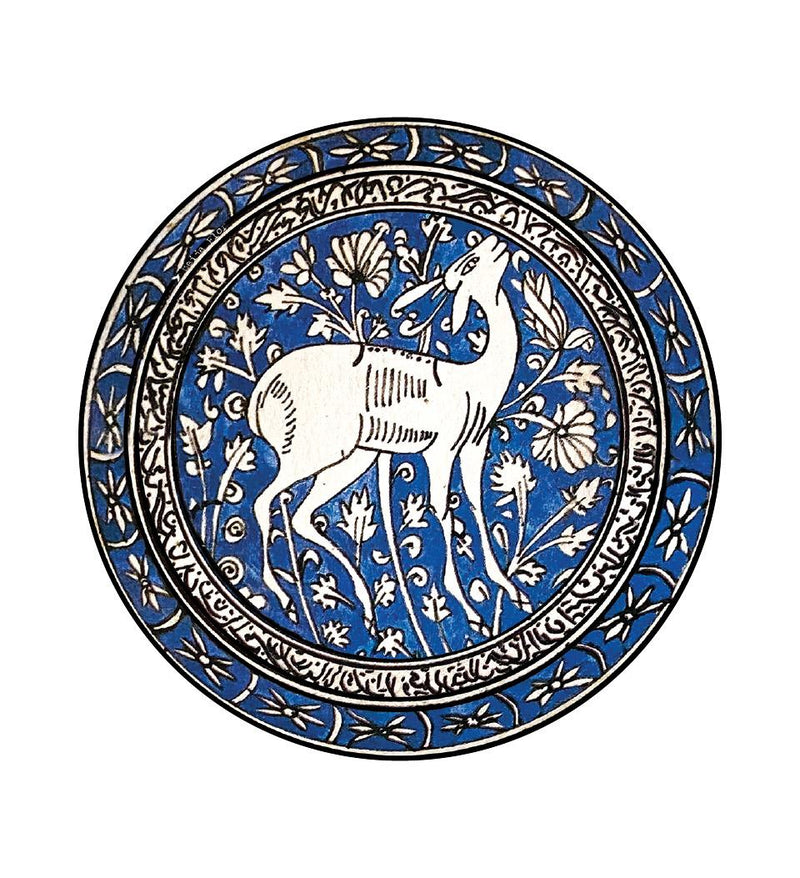 Armenian Deer Round Vinyl Placemat