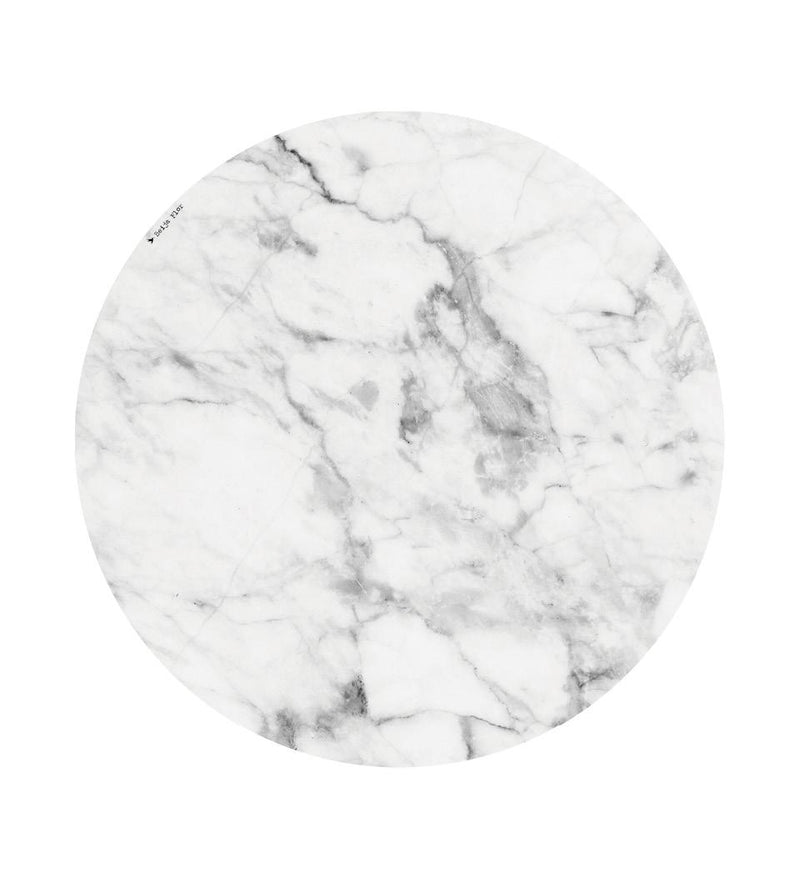 Raw Carrara Round Vinyl Placemat